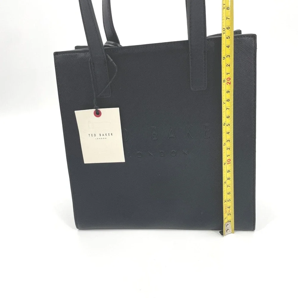 Ted Baker Tote The Icon Bag Womens OS Black‎ Minimalist Floral Charm Luxury NWT